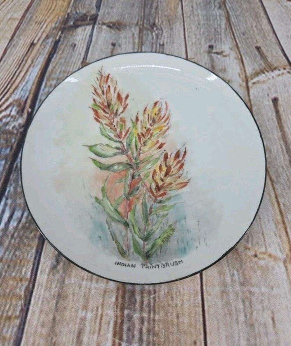 Vintage Indian Hand painted 7.5" Plate